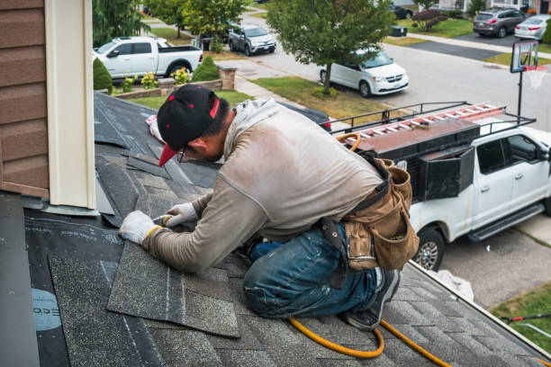 Professional Roofing technician working in Afton, WY